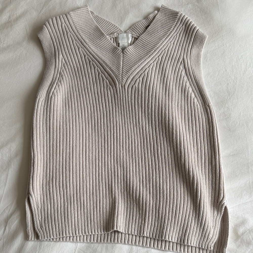 H&M Women's V-Neck Sweater - Light Gray